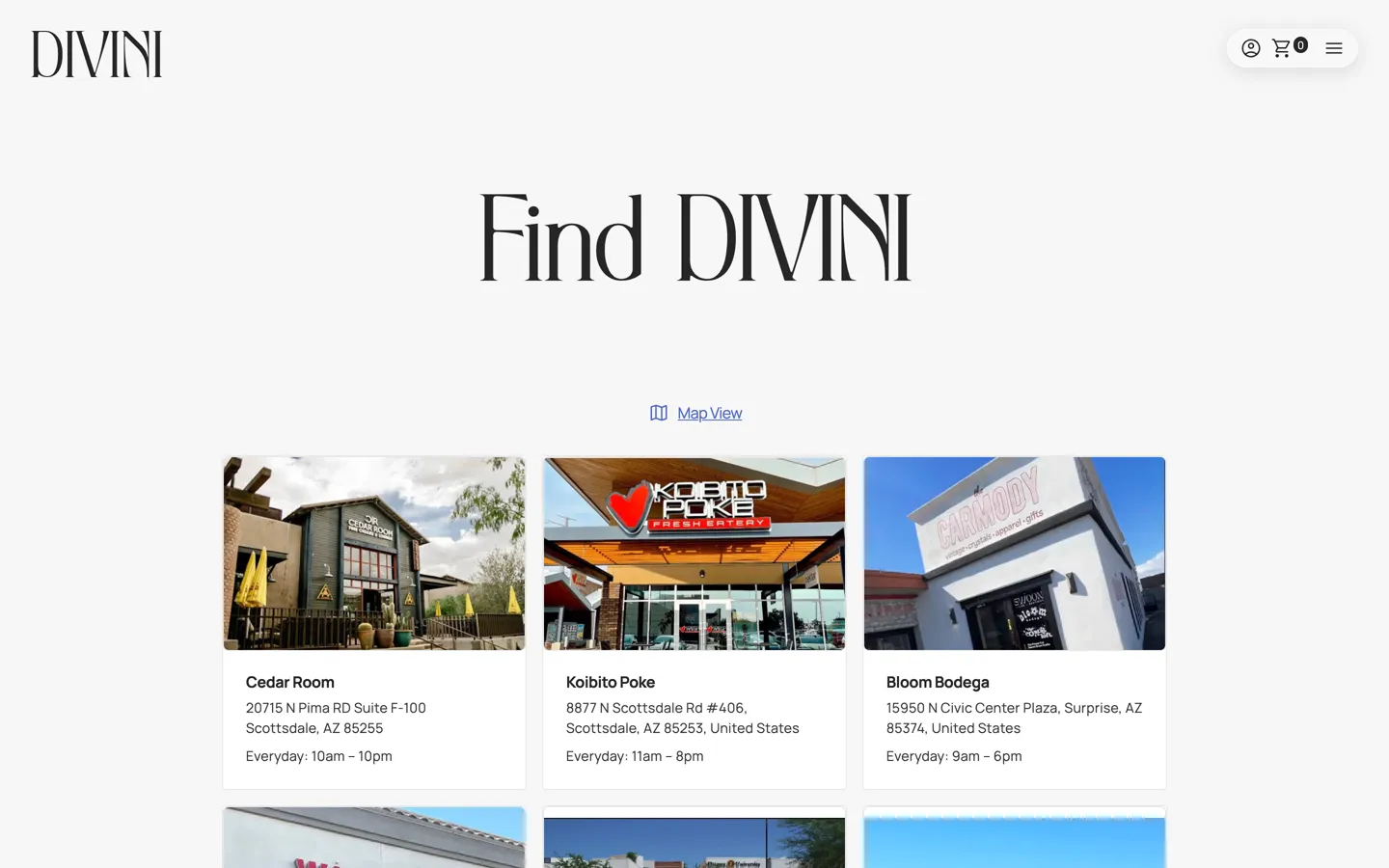 Find Divini: stockists with photos, addresses and opening hours
